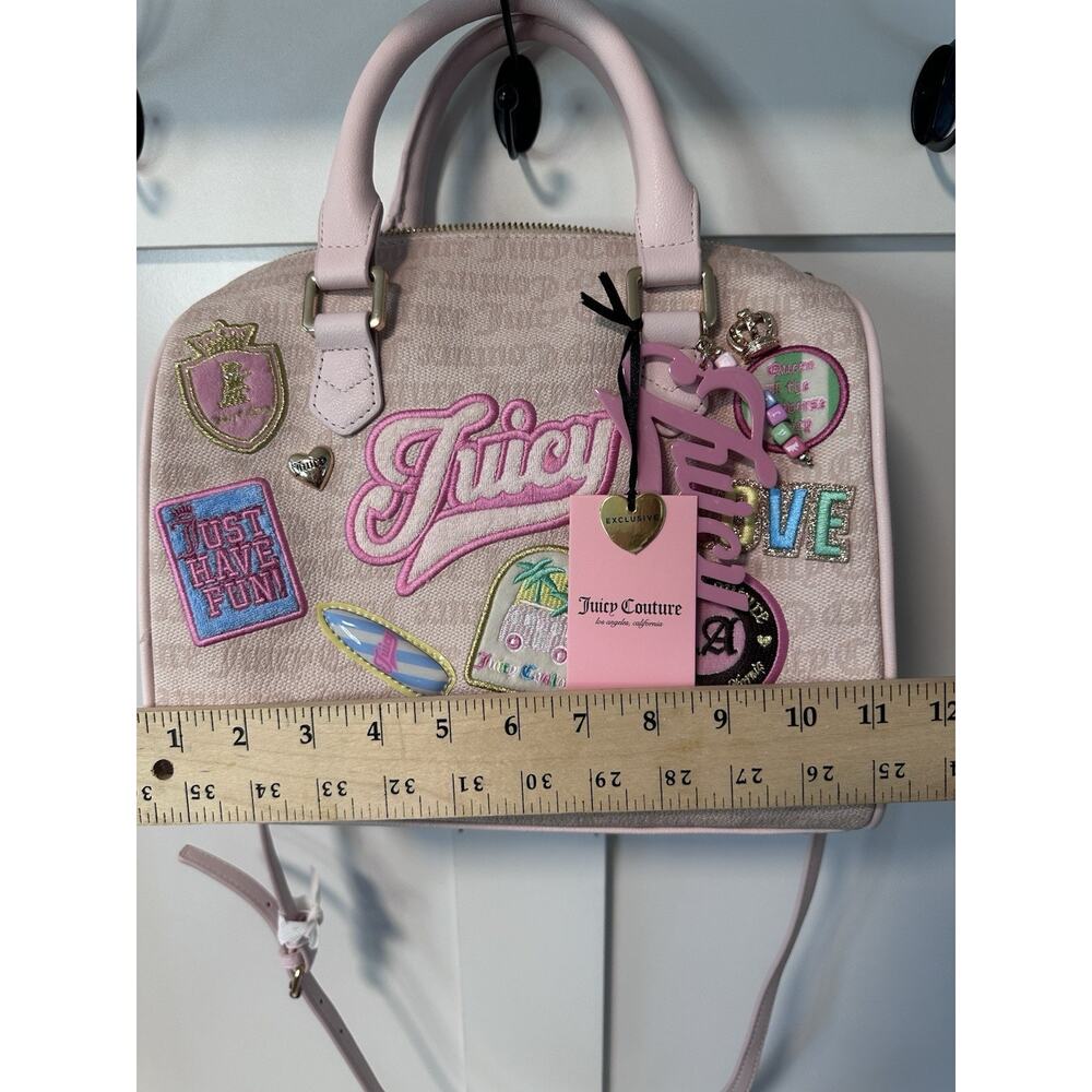 Juicy Couture Run The World Satchel in Sandstone! Rare! Y2K 90s 2000s. NEW! - Picture 7 of 11